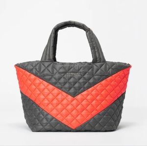 MZ Wallace Flame and Magnet Chevron Small Metro Tote Deluxe